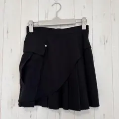 MURUA ミニスカート ブラック プリーツ ラップデザイン 1のサムネイル