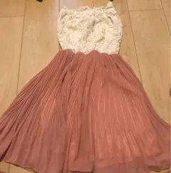 ワンピース　ドッキング　レース　チュール