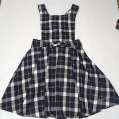 160★メゾピアノ★リボン付き！チェック柄ワンピース★