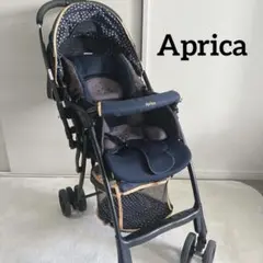 Aprica アップリカ エアリア ベビーカー ネイビードット柄 軽量