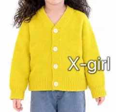 X-girl エックスガール キッズ カーディガン イエロー　美品　4T