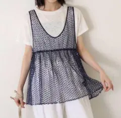 最終値下げSLOBE IENA/スパンコールシースルータンクトップのサムネイル