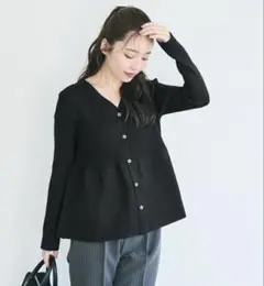 coca スポンディッシュニットペプラムカーディガン　Mサイズ