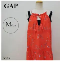 ギャップ　キャミワンピース　フラワー柄　M　コーラル