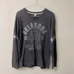 GHETTO Oklahoma Vネック長袖カットソー L