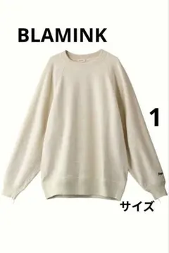 美品✨ブラミンク 吊り裏毛ロゴロングスリーブプルオーバースウェット