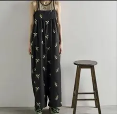 THE YOn フラワーエンブロイダリーキャミサロペット