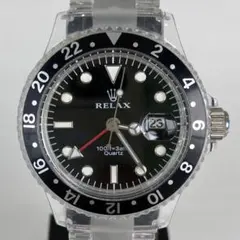 RELAX 腕時計 GMTモデル 黒文字盤 クリアベルト 世田谷ベース 2025年最新】relax 時計 gmtの人気アイテム - メルカリ