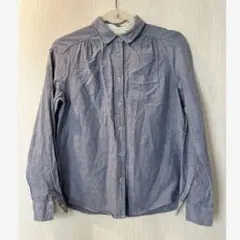 ギャップ長袖シャツ 青 前面ポケット付き