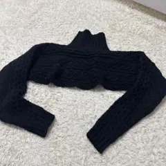 ZARA クロップド　ケーブルニット　M-L