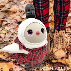 ラボット LOVOT ラボットの服ハンドメイド　チェック柄サロペットパンツセット