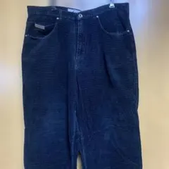 カールカナイ 黒 コーデュロイ ワイドパンツ