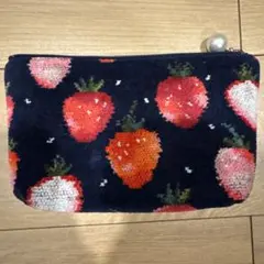 フェイラー　ストロベリードット　舟形ポーチ　M