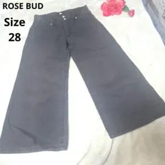 【オシャレ☆ROSE BUD】グレー　ワイドパンツ　サイズ28のサムネイル