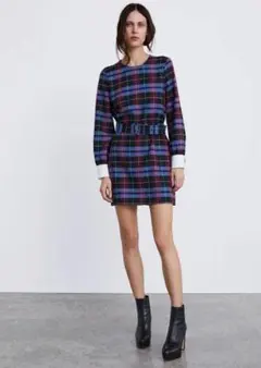 ZARA チェックワンピース 新品