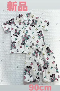 新品　90cm リトシー　ミッキーマウスベビーパジャマ 100%コットン