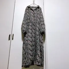 ehka sopo エヘカソポフラワープリントロングワンピースレトロ