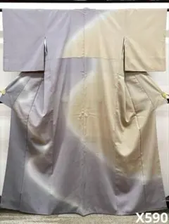 無形文化財 結城紬 訪問着 手織 絹100% X549 - メルカリ