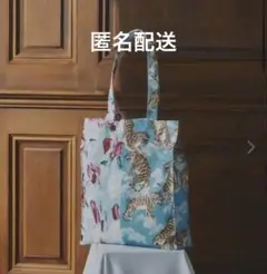 【値下げ】POPPY トートバッグ リボン 中古・古着通販】POPPY (ポピー) 青リボン柄トートバッグ