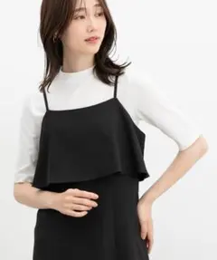 【未使用品】Honeys ５分袖ハイネックＴ