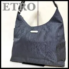 極美品✨ ETRO 3層式 ショルダーバッグ ペイズリー ホーボー型 黒のサムネイル