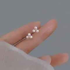 No50 小ぶり パール ピアス［ピンクゴールド］金属アレルギー対応 高品質