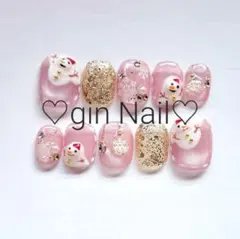 亜青様専用　ネイルチップ　オーダー　現品　ベリーショート　クリスマス　マグネット