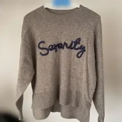 Serenity ロゴニット ブラウン M