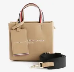 【新品・大幅値下げ】トミーヒルフィガー マイクロ トートバッグ ベージュ