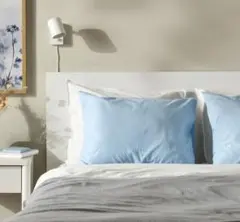 未使用 IKEA DVALA ドヴァーラ 枕カバー ライトブルー 2枚入