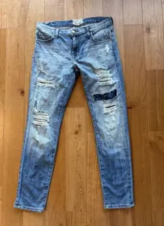 レディース Current Elliott ダメージデニムパンツ アメリカ製のサムネイル
