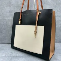 美品 マークジェイコブス グラインド バイカラー トートバッグ 南京錠 A4