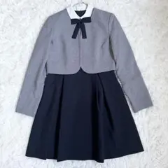 キャサリンコテージ 160 女の子 ワンピース ボレロ セットアップ 紺グレー