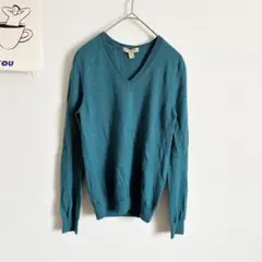 ヒューマンウーマン　ニット　薄手　長袖　Ｖネック　シンプル　華やかカラー