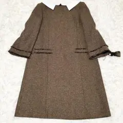 新品✨近年モデル フォクシー ツイードワンピース 大きいサイズ42 白襟