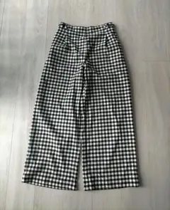 coen ギンガムチェック ワイドパンツ