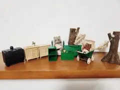 シルバニアファミリー家具セットアライグマ初期ブラウンクマ赤ちゃん