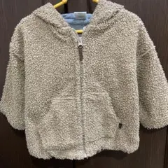 futafuta ボアジャケット くま耳 ベージュ 90