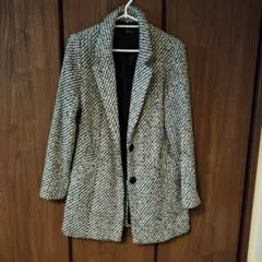 チェック柄 ロングコート Mサイズ