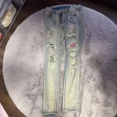 mnml スキニーデニム ダメージ加工 パッチワーク28 - メルカリ