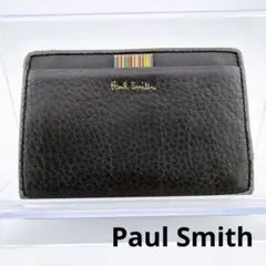 【Paul Smith パスケース　マルチストライプアクセント ブラック】