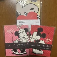 【スヌーピー】【ミッキーミニー】便箋ミニ便箋レターセット