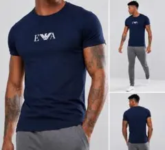 ネイビー【Ｍサイズ】アルマーニ　EMPORIO ARMANI　半袖Tシャツのサムネイル