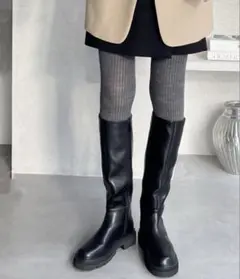 【新品未使用】LE TALON モールドトラックソールロングブーツ　S