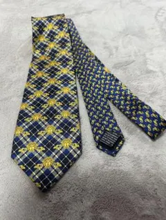 ベルサーチ　VERSACE ネクタイ ブルー系 メデューサ 総柄
