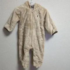 ミキハウス くま着ぐるみロンパース 60cm〜80cm ライトブラウン