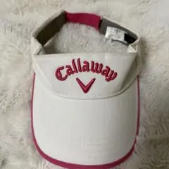 Callaway サンバイザー ホワイト/ピンク　ゴルフ