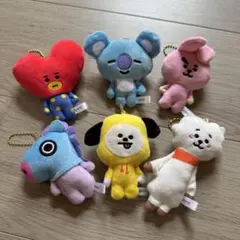 BT21 ぬいぐるみ マスコット 3種4体セット ふわふわ ボールチェーン