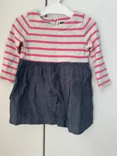 babyGap ストライプワンピース 18-24ヶ月 90サイズ 長袖 春夏