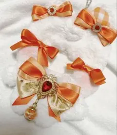 ぬい服　着ぐるみ　白　オレンジ　ハムスター　10cm ちびぐるみ　にじぱぺっと